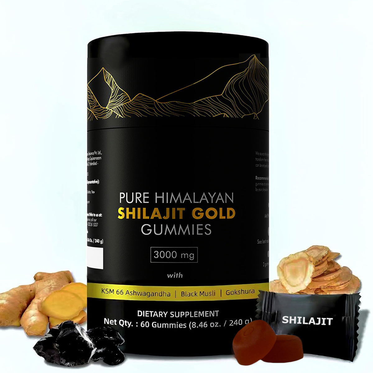 Shilajit Gold Gummies 60 Capsules