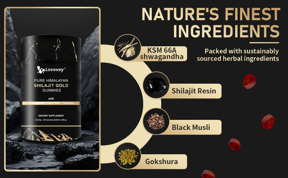 Shilajit Gold Gummies 60 Capsules